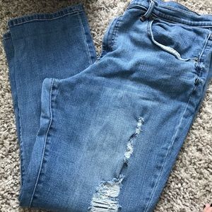 Ripped boyfriend jeans
